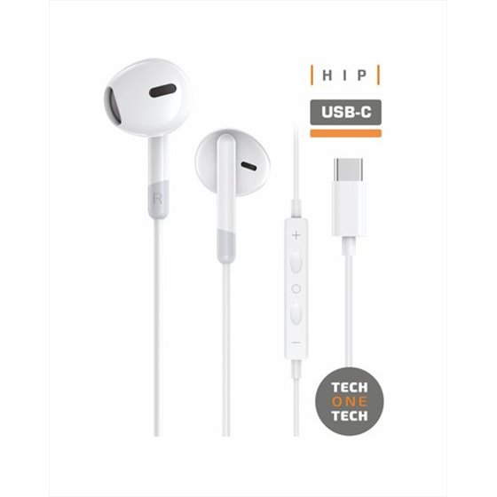 AURICULARES TECHONE BOTON USB-C BLANCO