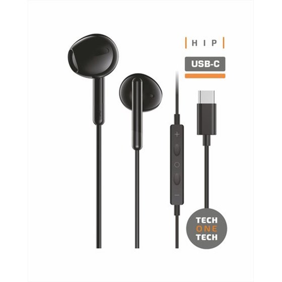 AURICULARES TECHONE BOTON USB-C NEGRO