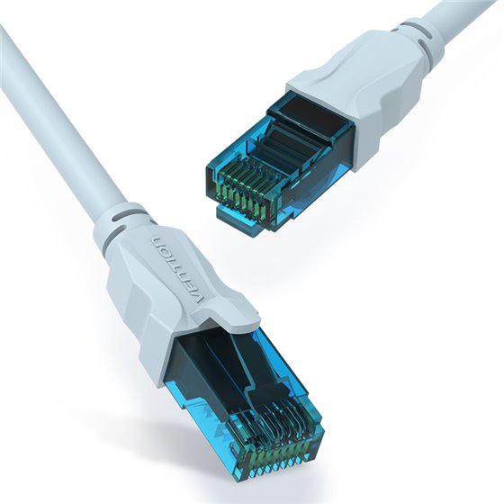Cable de Red RJ45 UTP VAP-A10-S100 Cat.5e/ 1m/ Azul y Negro