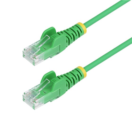 Cable de Red Ethernet CAT6 Delgado sin Enganches Verde de 1,5m - Cable RJ45 Snagless Slim de 28AWG - Alambre de Cobre Puro - PoE