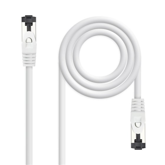 Cable de Red Latiguillo Cat.8.1 2GHz LSZH SSTP AWG26, Blanco, 1 m