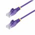 Cable de Red Ethernet CAT6 Delgado sin Enganches Morado de 2m - Cable RJ45 Snagless Slim 28AWG - Alambre de Cobre Puro - PoE 100