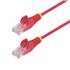Cable de Red Ethernet CAT6 Delgado sin Enganches Rojo de 50cm - Cable RJ45 Snagless Slim 28AWG - Alambre de Cobre Puro - PoE 100