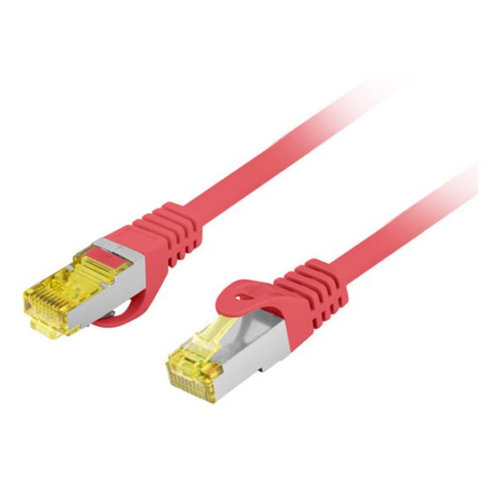 PCF6A-10CU-0025-R cable de red Rojo 0,25 m Cat6a S/FTP (S-STP)