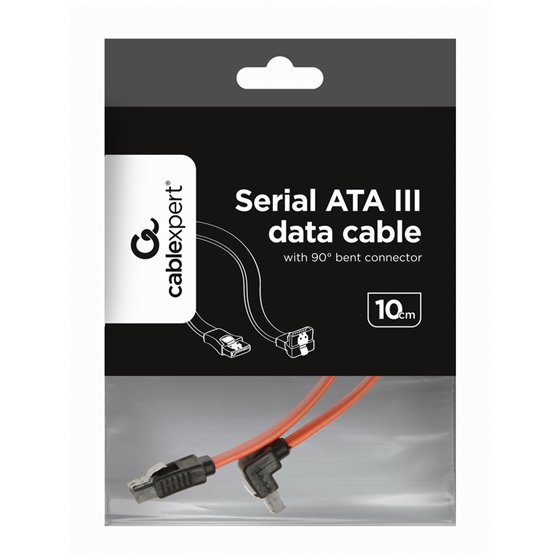 CC-SATAM-DATA90 cable de SATA 0,5 m Negro, Rojo