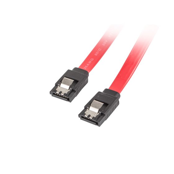 CA-SASA-14CU-0050-R cable de SATA 0,5 m SATA 7-pin Rojo