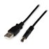 Cable Adaptador 1m USB A Macho a Conector Coaxial Barrel Alimentación Corriente Tipo N 5,5mm 5V DC