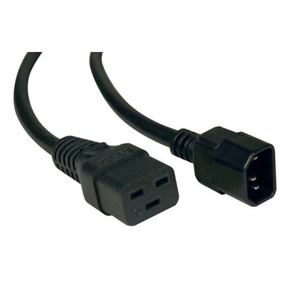 IEC C14/IEC C19, 10/16 A Negro 2 m C14 acoplador C19 acoplador