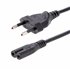 Cable de 1m de Alimentación para Portátiles, Enchufe UE a C7, 2,5A 250V, 18AWG, Cable de Repuesto para Cargador de Portátiles, C