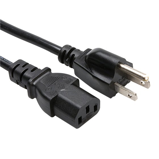 C13 - Nema 5-15P US/CA 110V 10Amp 1.83m Power Cord