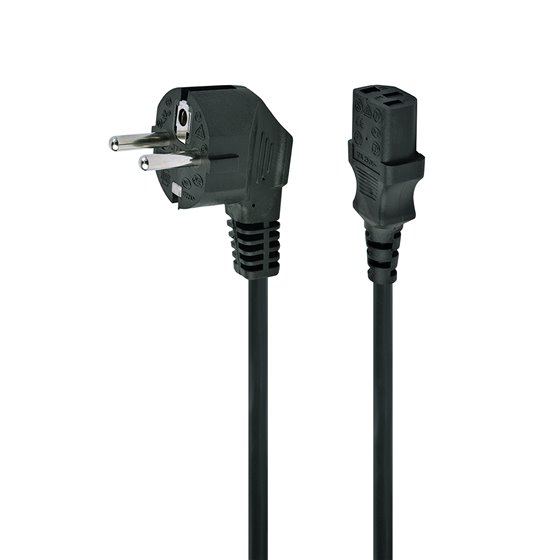 PC-186-VDE-3M power cord with VDE approval 3 meter Negro