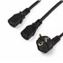 Cable de 2m de Alimentación en Y para Ordenador, 18AWG, EU Schuko a 2x C13, 10A 250V, Cable de Alimentación de CA de Repuesto, p