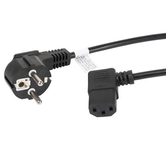 CA-C13C-12CC-0018-BK cable de transmisión Negro 2 m C13 acoplador CEE7/7