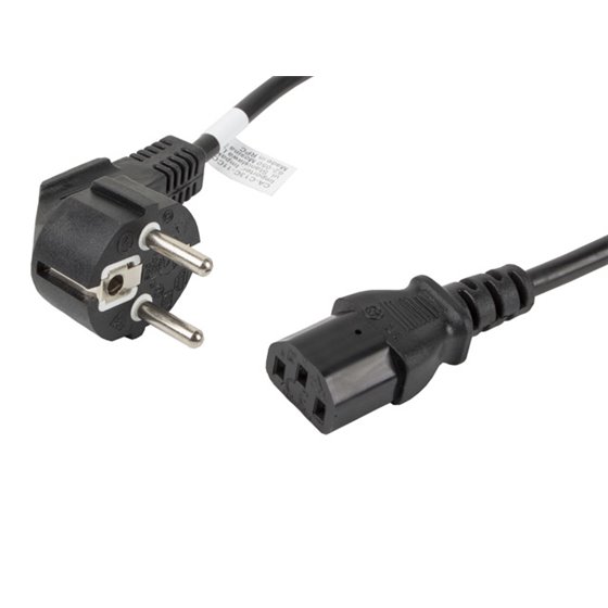 CA-C13C-11CC-0018-BK cable de transmisión Negro 1,8 m C13 acoplador CEE7/7