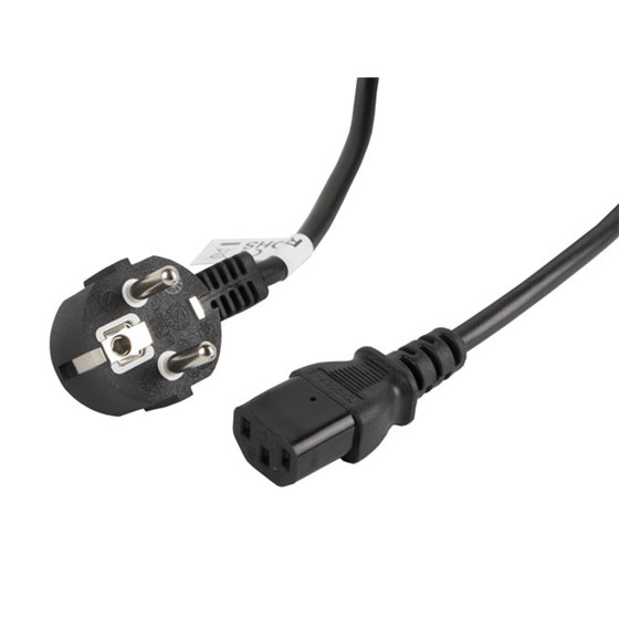CA-C13C-11CC-0050-BK cable de transmisión Negro 5 m C13 acoplador CEE7/7