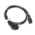 CA-C13C-10CC-0018-BK cable de transmisión Negro 1,8 m C13 acoplador CEE7/7