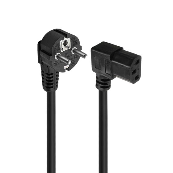 EC1910 cable de transmisión Negro 1,8 m C13 acoplador Enchufe tipo F