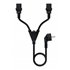 Cable de Alimentación CEE7/M a 2xC13/H, Negro, 1.8 m