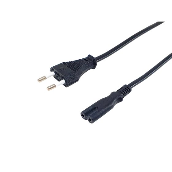 112160 cable de transmisión Negro 1,8 m C7 acoplador 2 pines