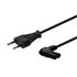 CL-144 Power cable Black 3 m angled Negro 2 pines IEC Type E (3.4 mm, 3.1 mm)