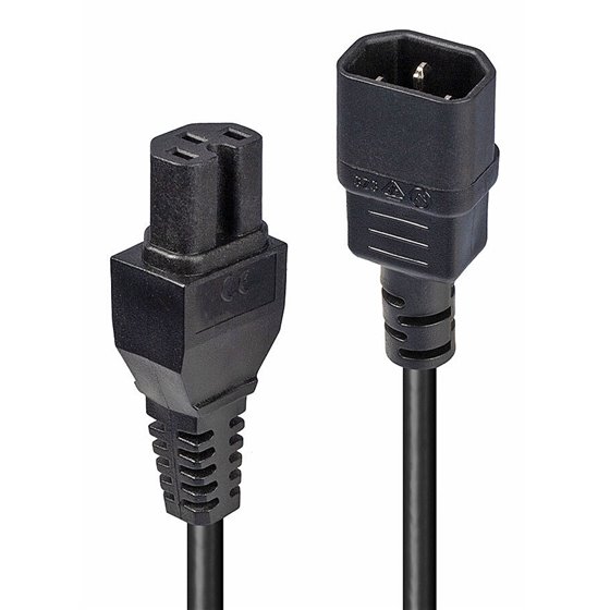 30314 cable de transmisión Negro 2 m C14 acoplador C15 acoplador