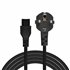 Strom IEC 60320 C5 CEE 7/7 Sort 3m Stromkabel Negro C5 acoplador Enchufe tipo C