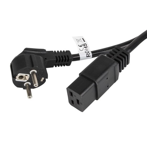 CA-C19C-10CC-0018-BK cable de transmisión Negro 1,8 m CEE7/7 C19 acoplador