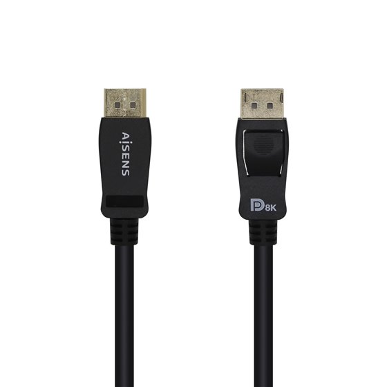 Cable Displayport Certificado V1.4 8k@60hz, DP/M-DP/M, Negro, 1.0m