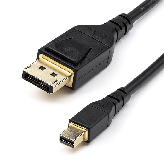 Cable Adaptador de 1m Mini DisplayPort a DisplayPort 1.4 Certificado por VESA - HDR de 8K 60Hz HBR3 - Cable mDP a Super UHD a DP