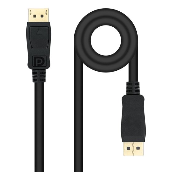 Cable DisplayPort 1.4, DP/M - DP/M, Negro, 5 m