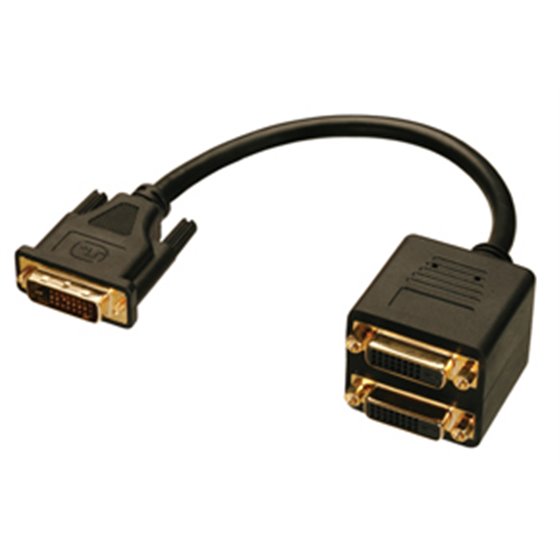 DVI Splitter Cable cable DVI 0,18 m DVI-D Negro