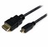 Cable de 50cm Micro HDMI a HDMI con Ethernet - Vídeo de 4K a 30Hz - Cable Adaptador Conversor Micro HDMI Tipo D de alta velocida