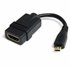 Adaptador Micro HDMI a HDMI - Vídeo 4K 30Hz -Cable Adaptador Dongle Micro HDMI Tipo D de Alta Velocidad a HDMI 1.4 - para Monito