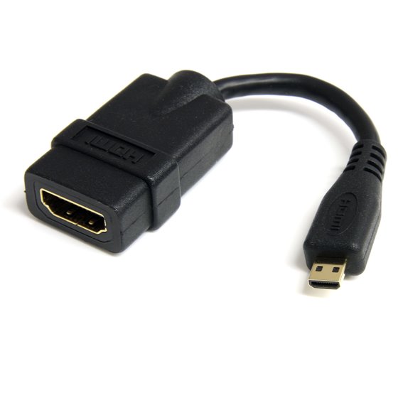 Adaptador Micro HDMI a HDMI - Vídeo 4K 30Hz -Cable Adaptador Dongle Micro HDMI Tipo D de Alta Velocidad a HDMI 1.4 - para Monito