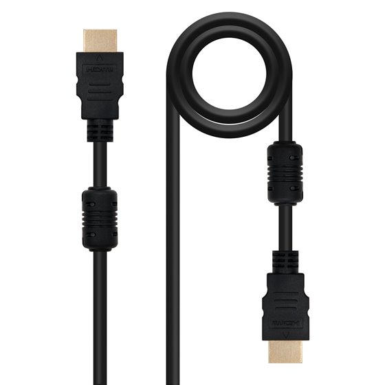 CABLE HDMI V1.4 (ALTA VELOCIDAD / HEC) CON FERRITA, A/M-A/M, 3.0 M