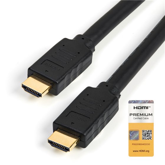 Cable de 5m HDMI 2.0 Certificado Premium con Ethernet - HDMI de Alta Velocidad Ultra HD de 4K a 60Hz HDR10 - para Monitores o TV