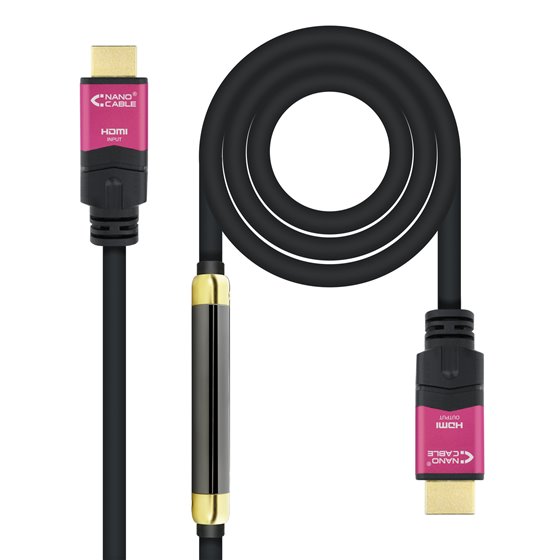 10.15.3730 cable HDMI 30 m HDMI tipo A (Estándar) Negro, Rosa