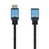 Cable HDMI V2.0 Prolongador Premium Alta Velocidad / HEC 4K@60Hz 18Gbps, A/M-A/H, Negro/Azul, 2.0m