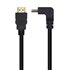 Cable HDMI V2.0 Acodado Premium Alta Velocidad / HEC 4K@60Hz 18Gbps, A/M-A/M, Negro, 1.0m