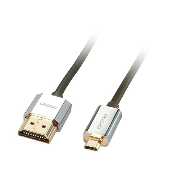 41680 cable HDMI 0,5 m HDMI tipo A (Estándar) HDMI tipo D (Micro) Negro, Plata