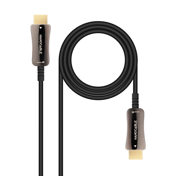 Cable HDMI V2.1 AOC 8K@60Hz 4K@120Hz 48Gbps A/M-A/M, Negro, 10 m