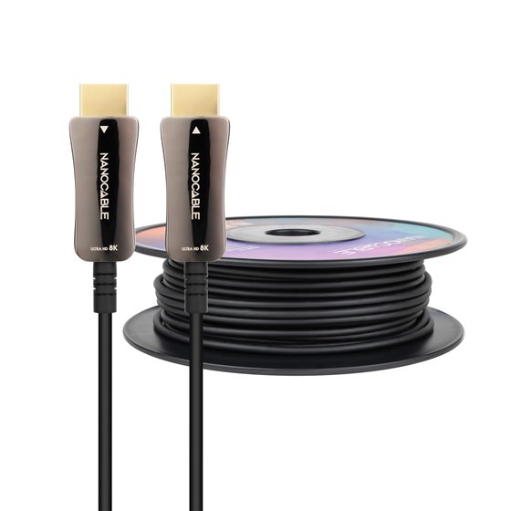 Cable HDMI V2.1 AOC 8K@60Hz 4K@120Hz 48Gbps A/M-A/M, Negro, 80 m