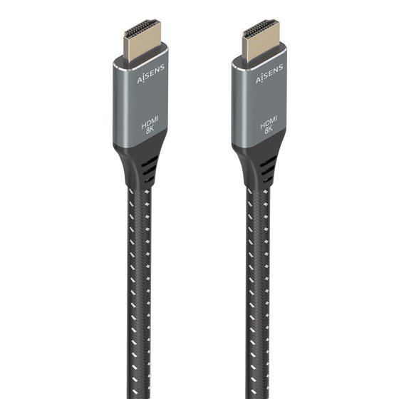 Cable HDMI V2.1 ultra alta velocidad / HEC 8K@60Hz 48Gbps, A/M-A/M, Gris/Negro, 5.0m