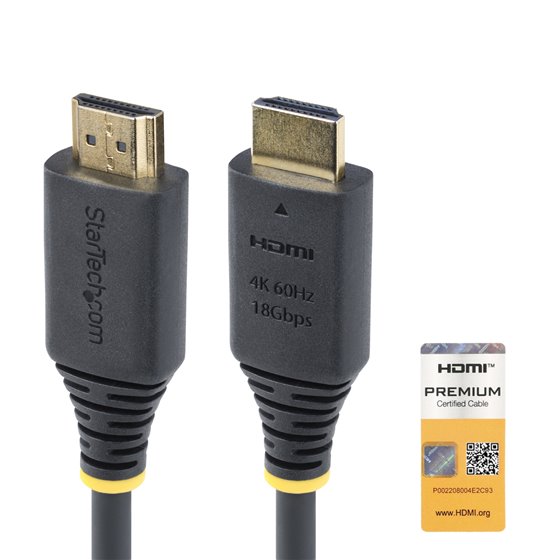 Cable HDMI Premium Certificado de Alta Velocidad de 3m - 4K 60Hz - 144Hz - UHD - HDR10/HDCP 2.2/ARC - 18Gbps - Cable HDMI 2.0 pa