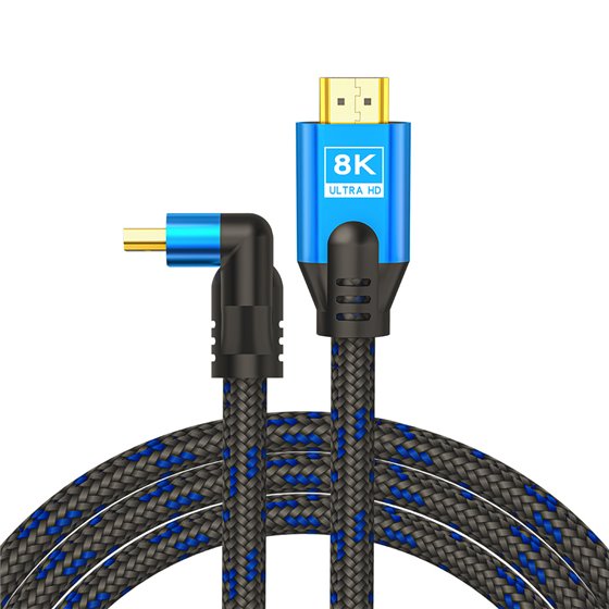 HDMI (M) v2.1 cable angled 8K HDR Dynamic OFC copper 5m CL-175 cable HDMI 3 m HDMI tipo A (Estándar) Negro