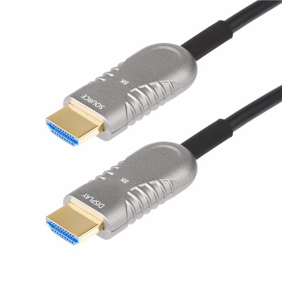 Cable HDMI 2.1 Híbrido Activo Óptico AOC de 15,2m - CMP Plenum - Cable HDMI 2.0/2.1 Certificado de Ultra Alta Velocidad 8K - 48G