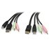 Cable Conmutador KVM USB DisplayPort 4 en 1 c/ Audio y Micrófono - 6 pies