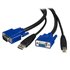 Cable KVM de 1,8m Todo en Uno VGA USB A USB B HD15 - 6ft Pies 2 en 1