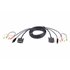 Cable KVM DVI-D single link USB de 3 m