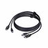 Cable KVM DisplayPort y USB 3.0 5Gbps de 1,8m - 4K 60Hz - Cable Combo DP 1.2 y USB para Switch Conmutador KVM
